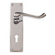 Victorian Short Scroll Door Lever on Backplate Latch Furniture PCP (Pair) Victorian Short Scroll Door Lever on Backplate Latch Furniture PCP (Pair)